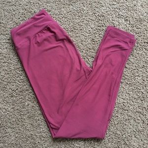 LulaRoe Solid Pink Leggings